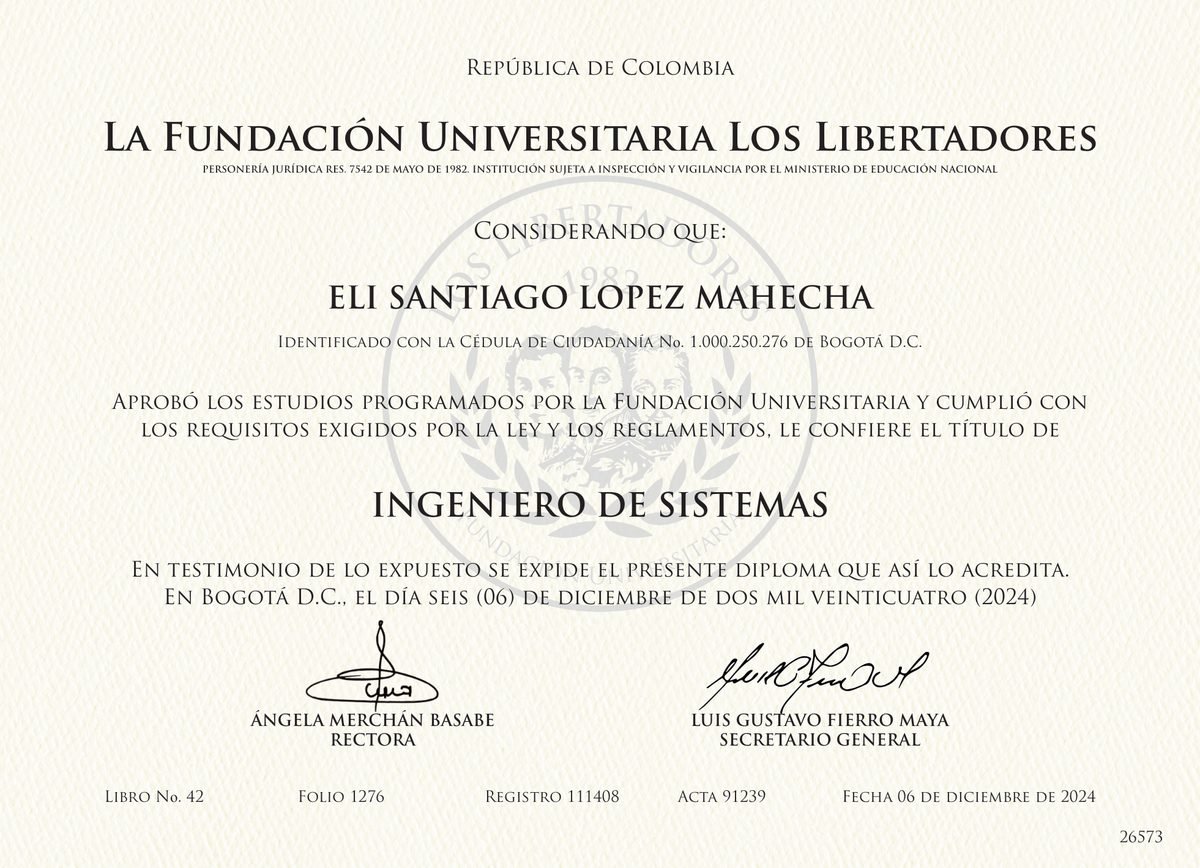 Diploma de Grado — Ing. de Sistemas