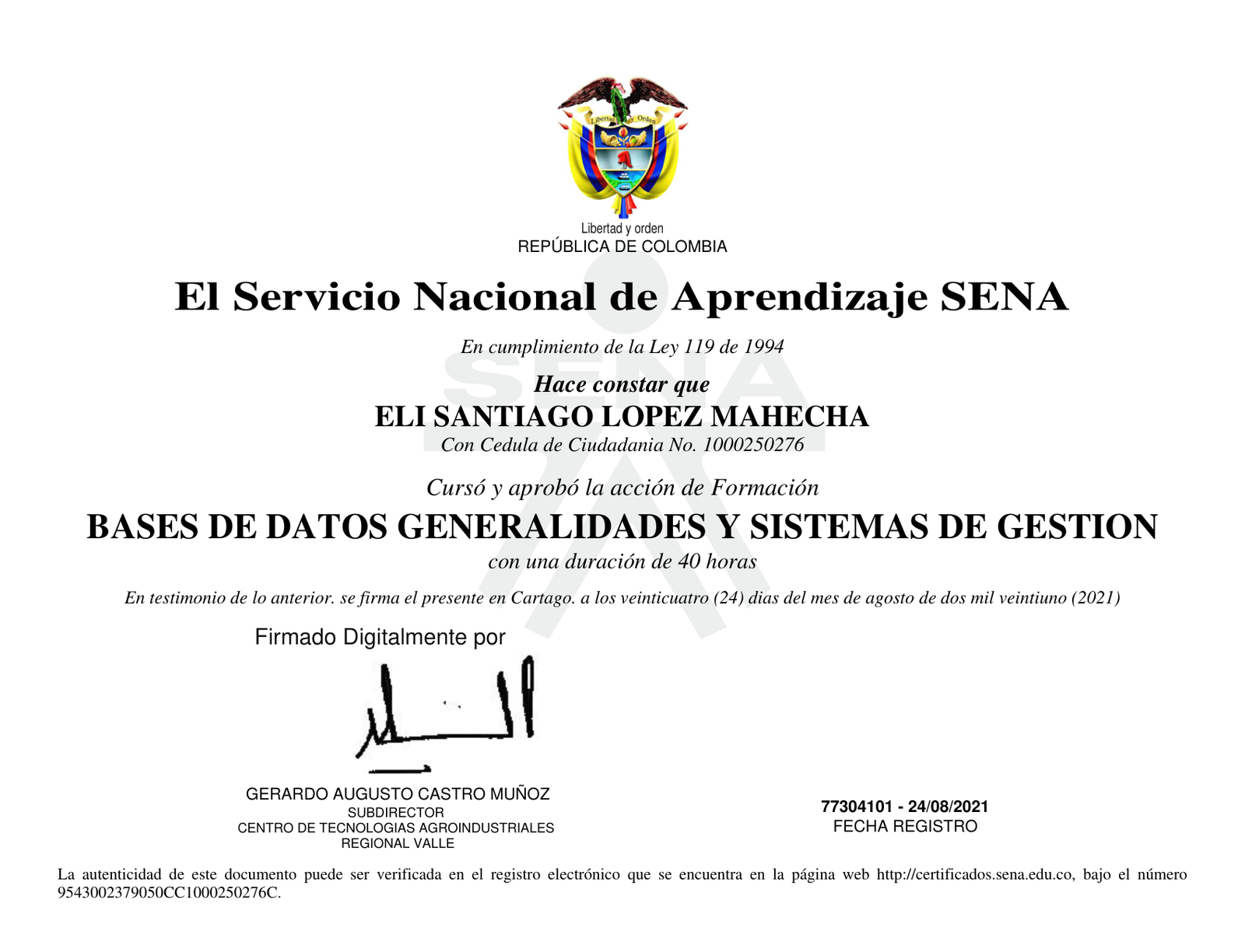 Bases de Datos — Generalidades y Gestión