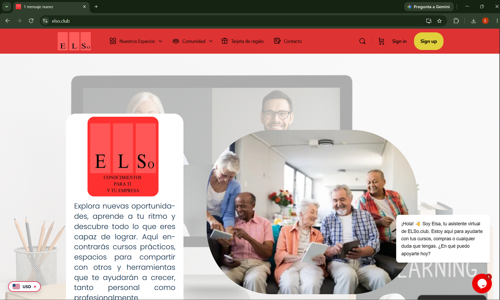 Captura de Elso.club — Plataforma de Estudios en Salud